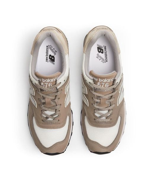 New Balance White 576 Toasted Nut Made for men