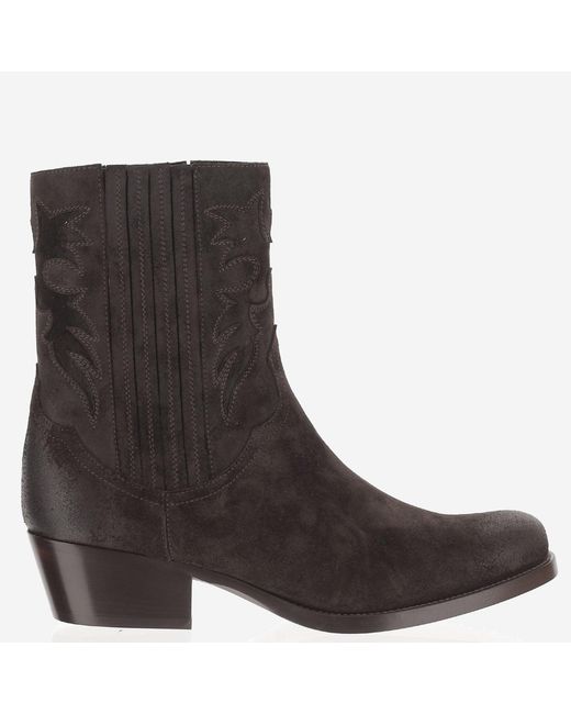 Sartore Brown Ankle Boots Suede Leather