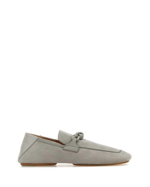 Bottega Veneta Gray Suede Daddy Loafers for men