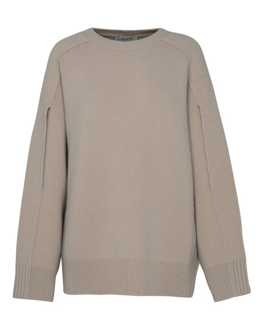 Lanvin Gray Black Cashmere Blend Sweater