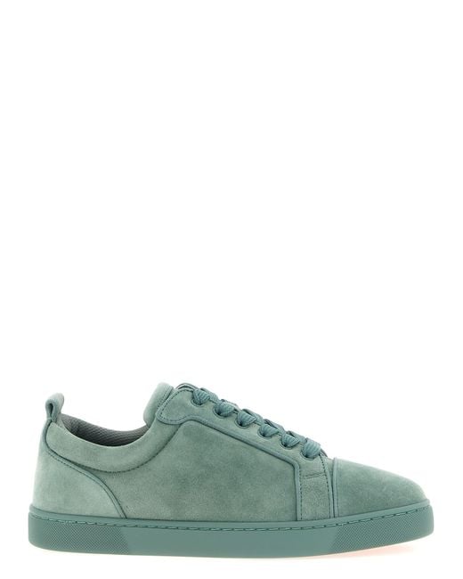 Christian Louboutin Green Louis Junior Orlato Velour Sneakers for men