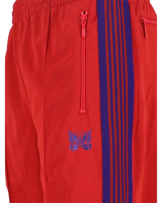 Needles Red Trousers Polyester for men