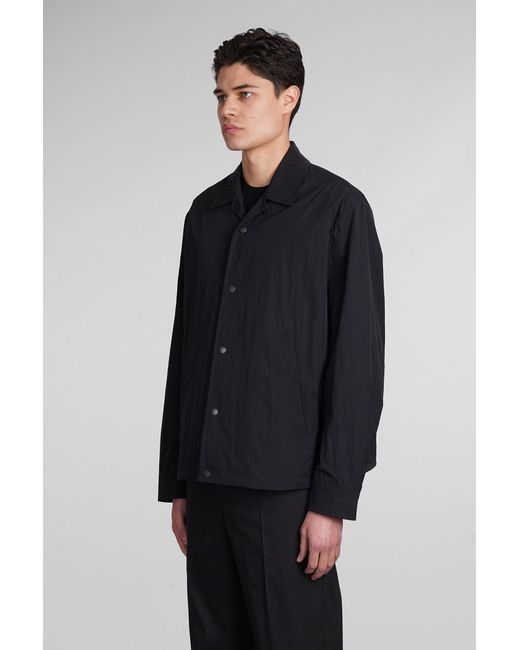 Neil Barrett Blue Shirt In Black Polyester for men