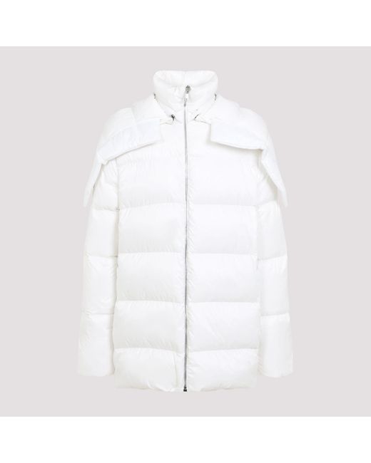 Moncler White Hooded Cyclopic Jacket