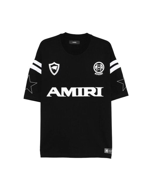 Amiri Black Sport Oversized Tee for men