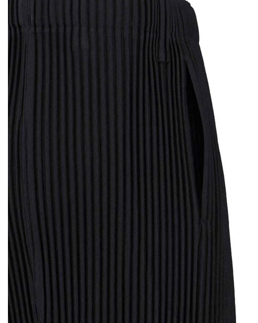 Homme Plissé Issey Miyake Black Compleat Trousers" Pleated Pants for men