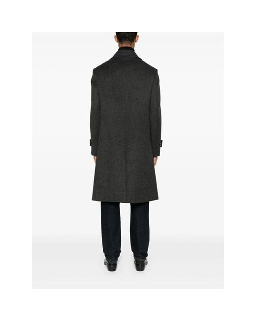 Caruso Black Coat for men