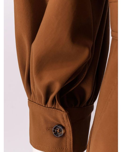 Max Mara Brown Pedaggi Cotton Midi Dress