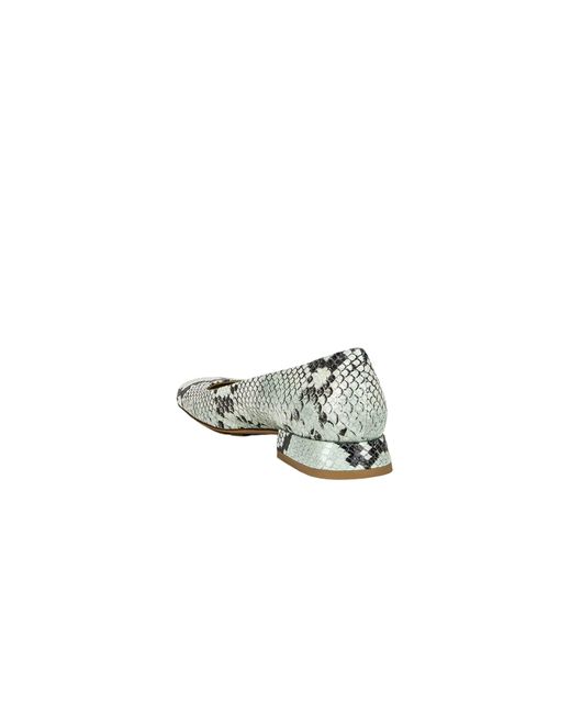 Bottega Veneta Metallic Tower Python-Print Ballerina Shoes