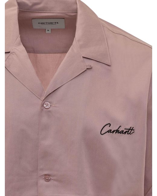 Carhartt Pink Shirt With Logo for men