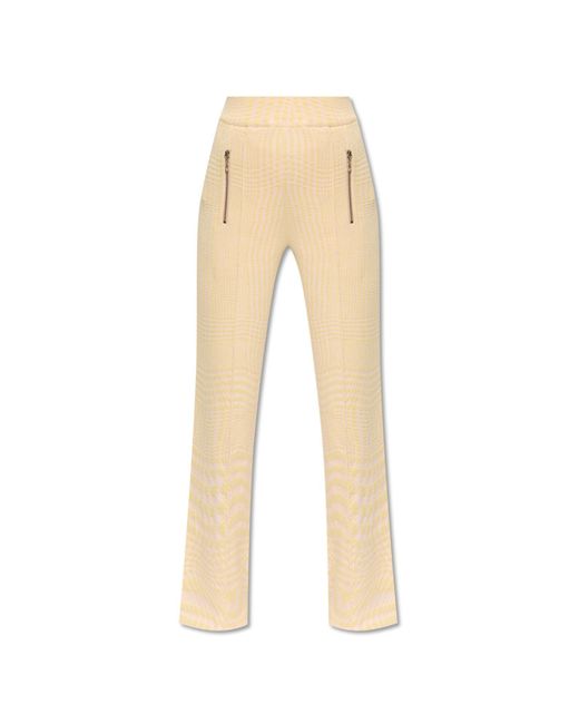 Burberry Natural Houndstooth Trousers