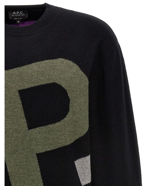 A.P.C. Black Logo Sweater Sweater, Cardigans for men