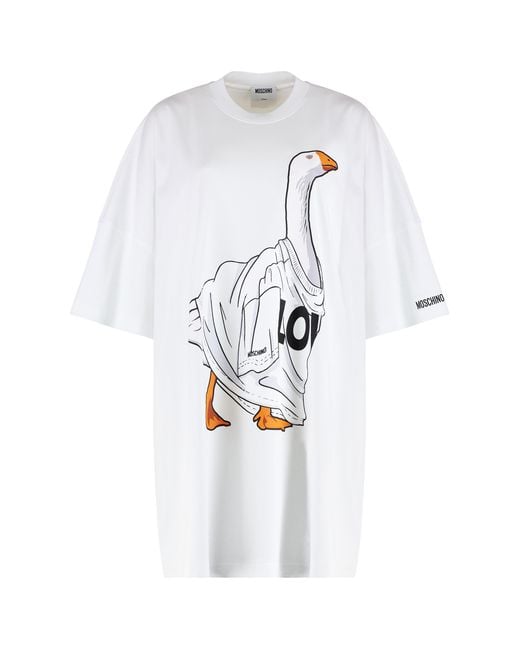 Moschino White Cotton Mini-Dress