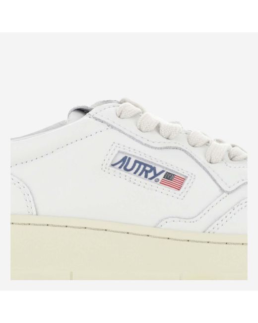 Autry White Sneakers Medalist Low Leather Trainers