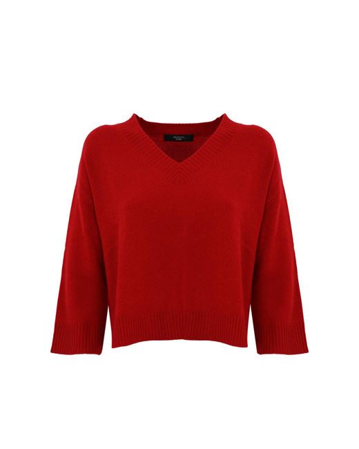 Weekend by Maxmara Red Leva Cashmere Sweater