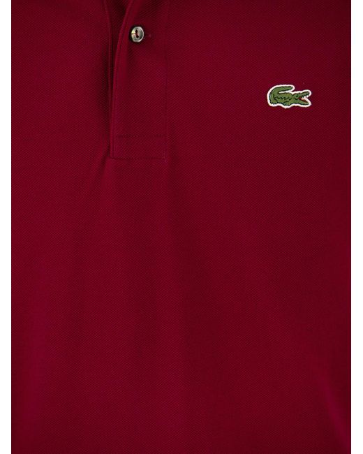 Lacoste Red Classic Fit Cotton Pique Polo Shirt for men