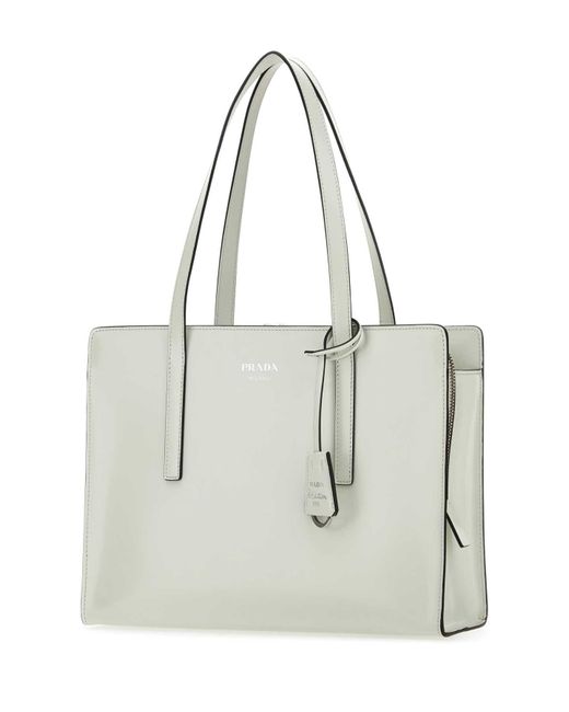 Prada White Leather Re-Edition 1995 Shoulder Bag