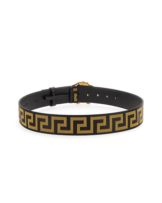Versace Black Belt With Jellyfish for men