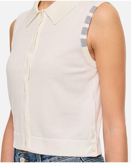 Thom Browne Blue 4-Bar Cotton Vest
