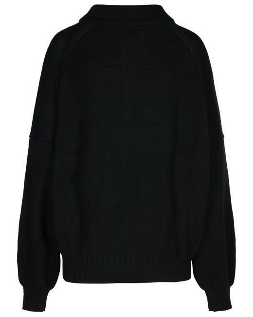 Khaite Black 'Rene' Cashmere Blend Sweater