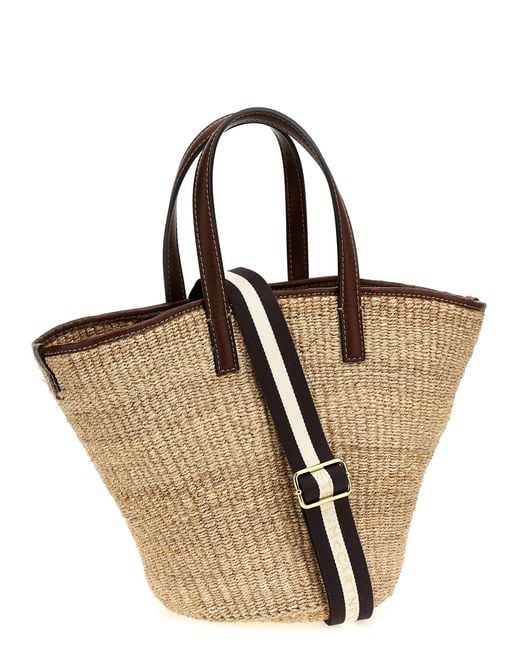 Stella McCartney Brown Eco Abaca Basket Crossbody Bags