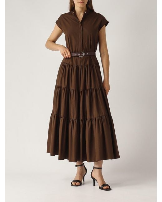 ワンピース MAX MARA 'Banio' dress Brown 2511221018600 Max Mara Banio Dress In Brown | ModeSens