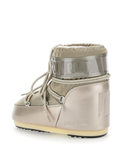 Moon Boot Natural Snow Boots With Bow