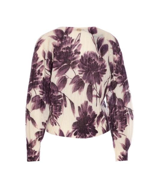 Twinset Purple Sweaters Polyamide
