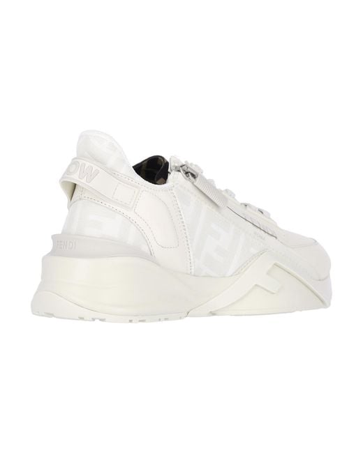 Fendi White Sneakers Calf Leather