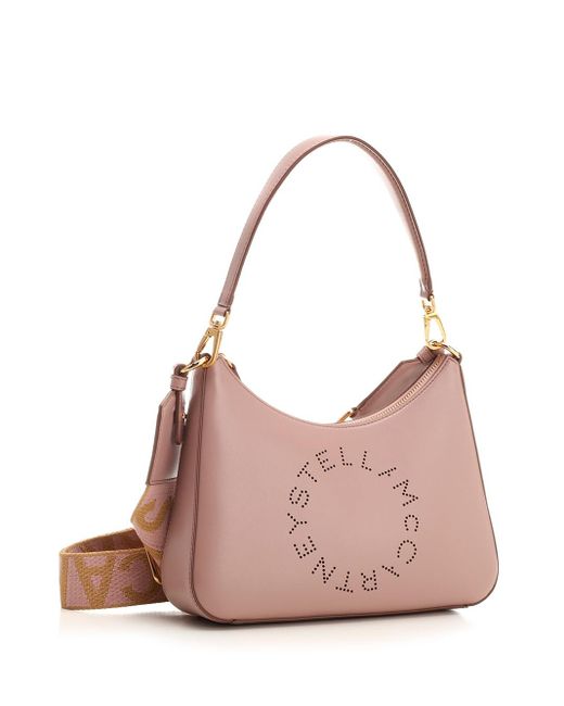 Stella McCartney Pink Stella Logo Hobo Bag