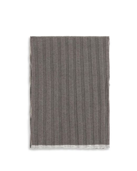 Brunello Cucinelli Gray Cashmere Scarf Kashmir/Capra Hircus for men