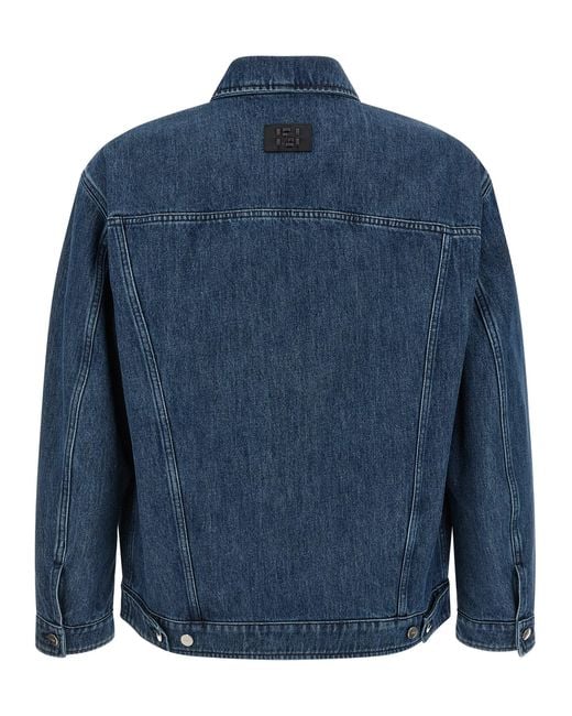 Fendi Blue 'Ff Selleria' Denim Jacket for men