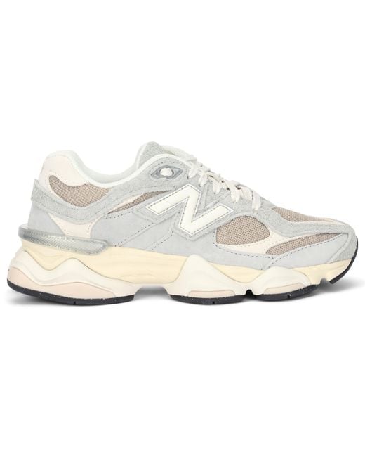 New Balance White Sneakers 9060 Suede Inserts Lone Star