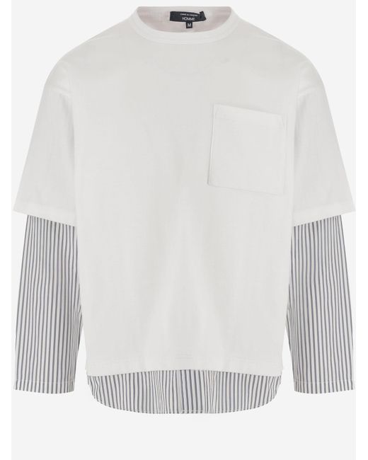 Homme by Michele Rossi White T-Shirt Cotton T-Shirts for men