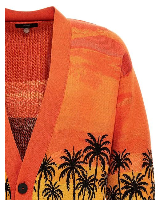Alanui Orange Kerala Sunset Sweater, Cardigans for men
