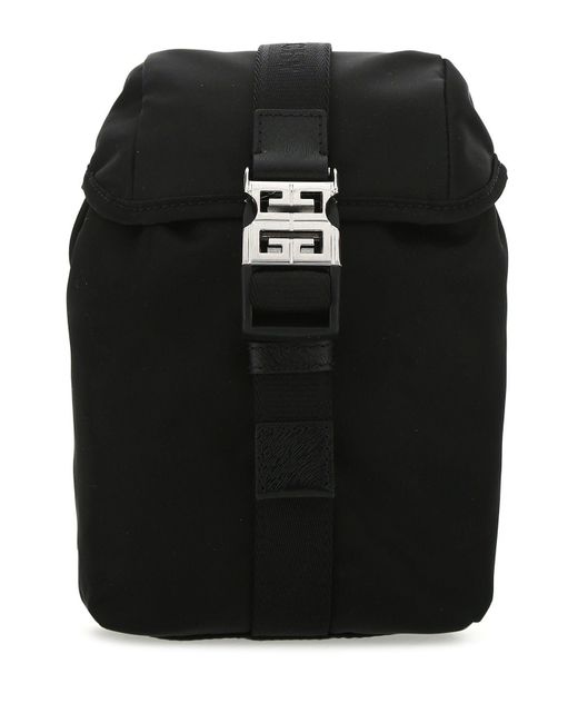 Givenchy Black Nylon Blend Mini 4G Light Backpack for men