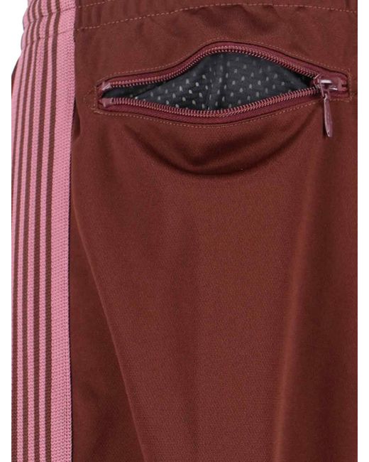 Needles Red Trousers Polyester for men
