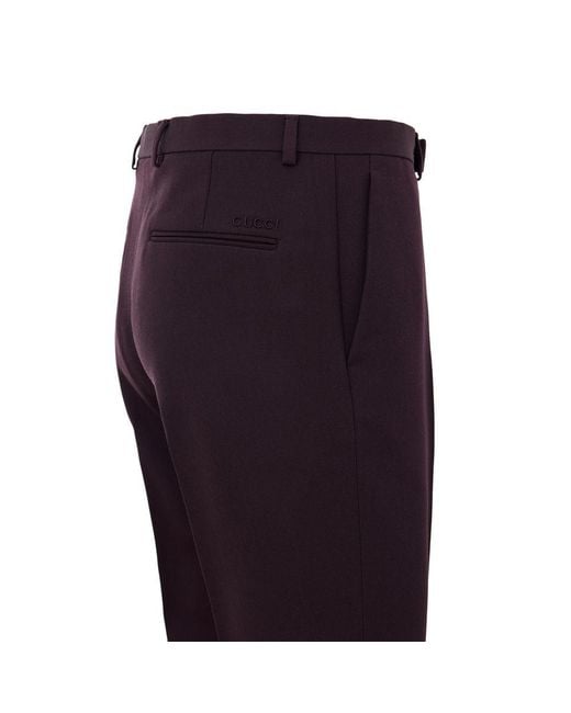 Gucci Blue Wool Dress Pants for men