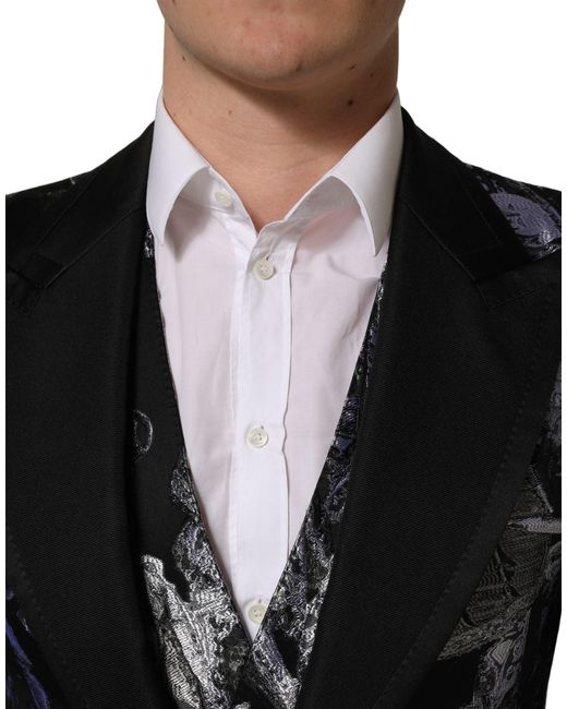Dolce & Gabbana Black Single Breasted Suits for men