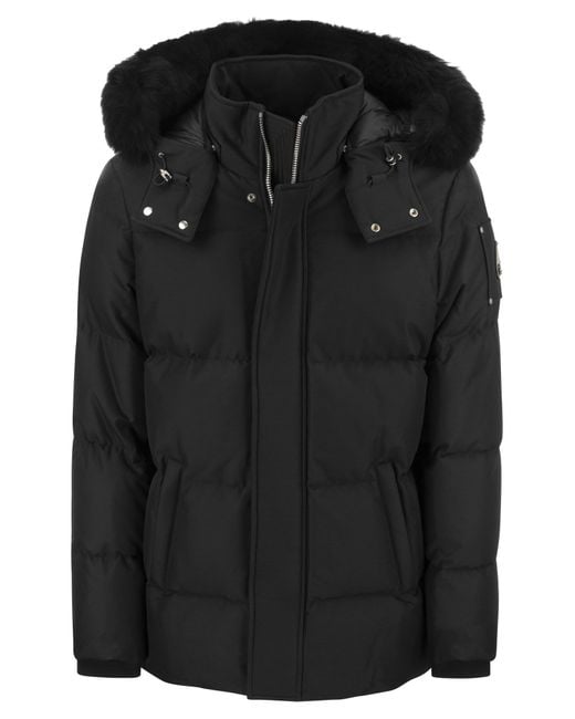 Moose Knuckles Cloud 3q Fur - Hooded And Fur Jacket in Black for Men ...