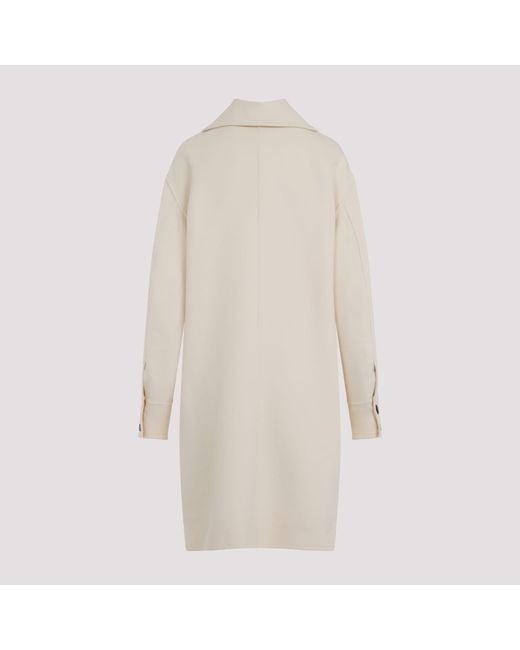 Jil Sander Natural W 04 Double Breast Coat