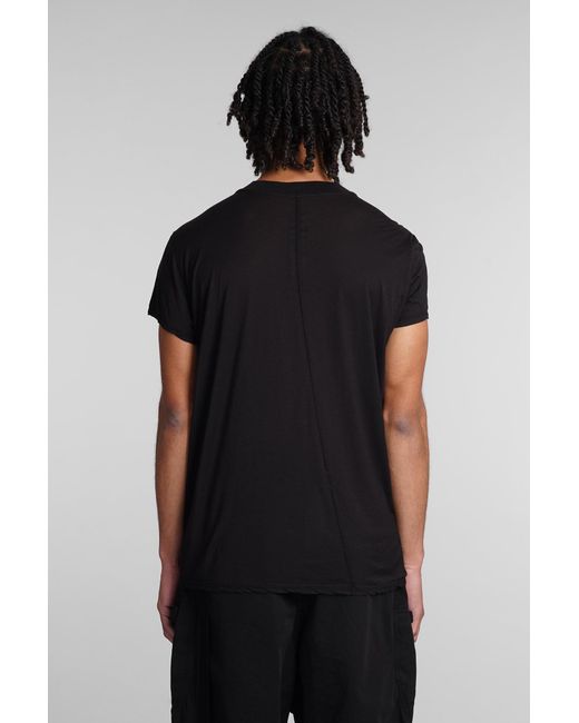 Rick Owens Small Level T T-shirt In Black Cotton for men