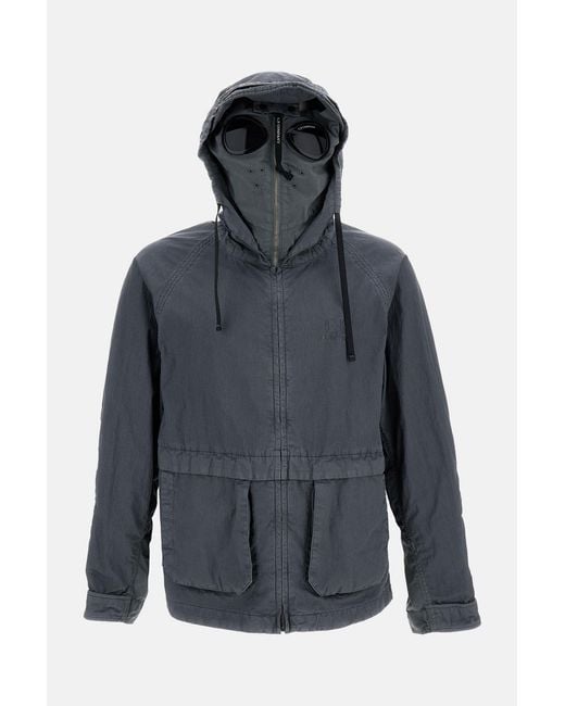 C P Company Gray 50 Fili Wax Explorer Jacket for men