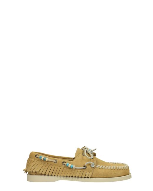 Alanui Natural Loafers In Beige Suede for men