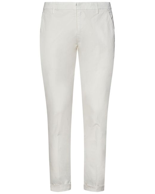 Dondup White Gaubert Trousers for men