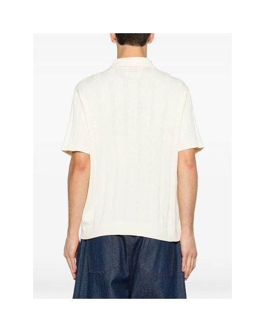 Kidsuper White Knit Polo Shirt Cotton for men