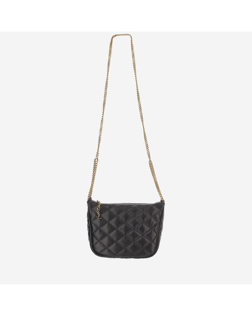 Saint Laurent White Quilted Leather Shoulder Bag
