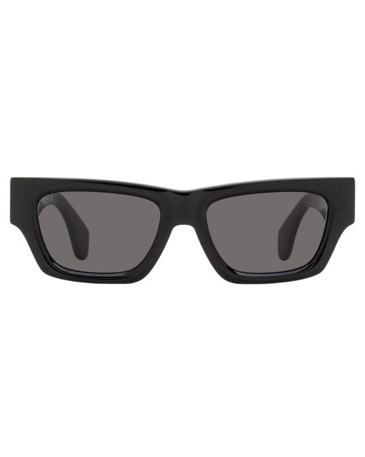 Palm Angels Black Magnolia Rectangular Sunglasses Peri10J 1007- 53Mm Plastic (Acetate)