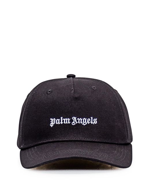 Palm Angels Blue Hat With Logo for men