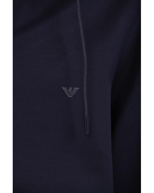 Emporio Armani Blue Full Zip Sweatshirt for men